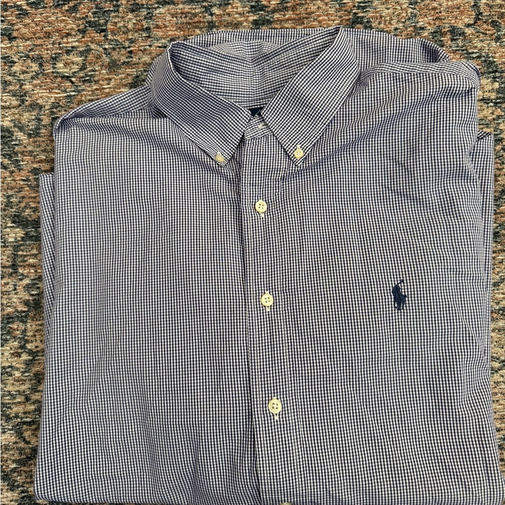 Ralph Lauren Black and White Checkered Shirt